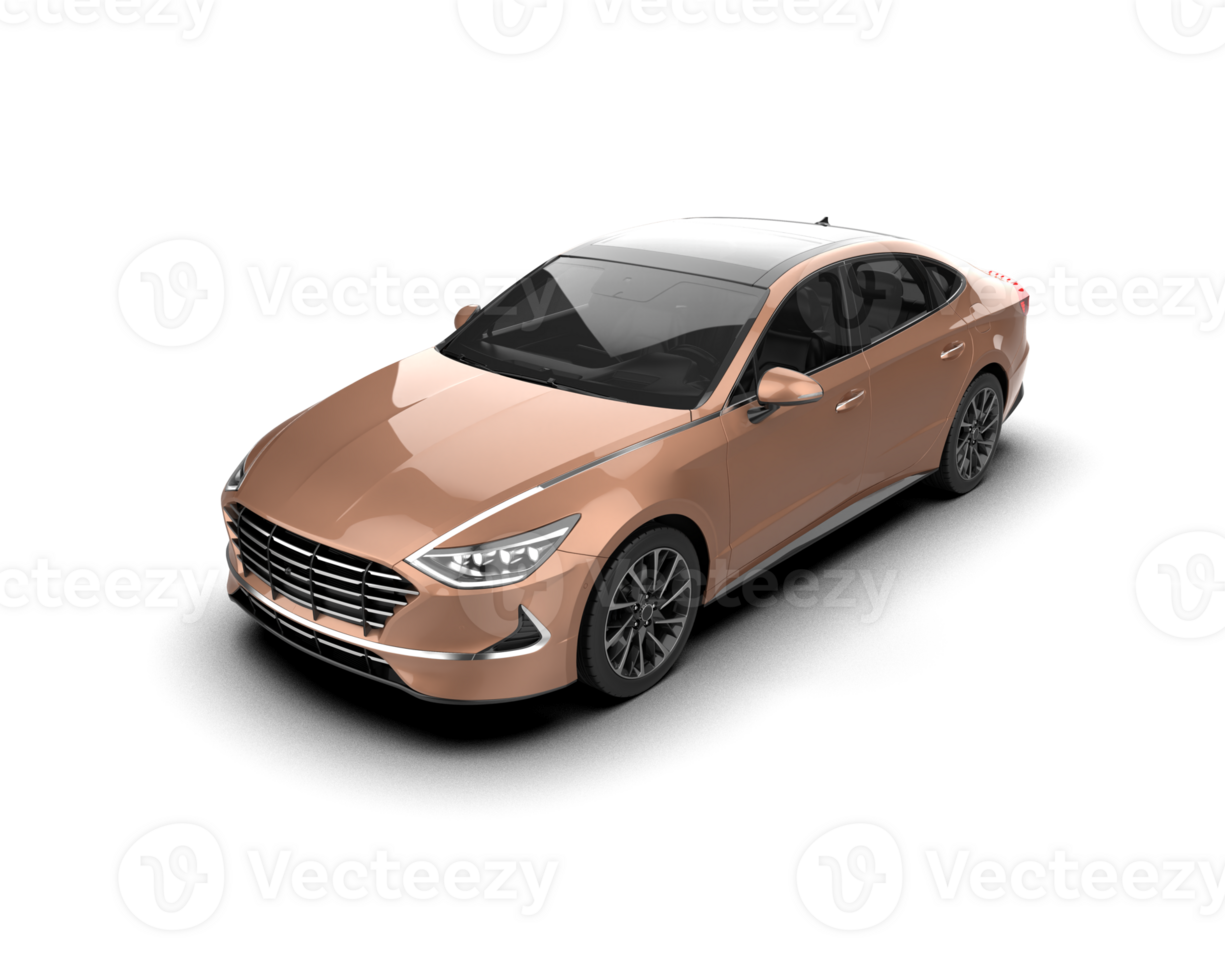 Modern car isolated on background. 3d rendering - illustration png