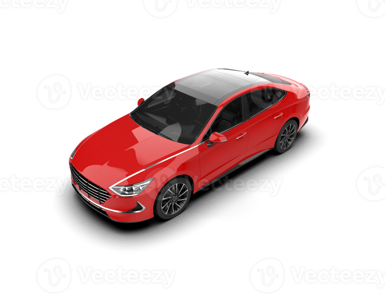 Modern car isolated on background. 3d rendering - illustration png