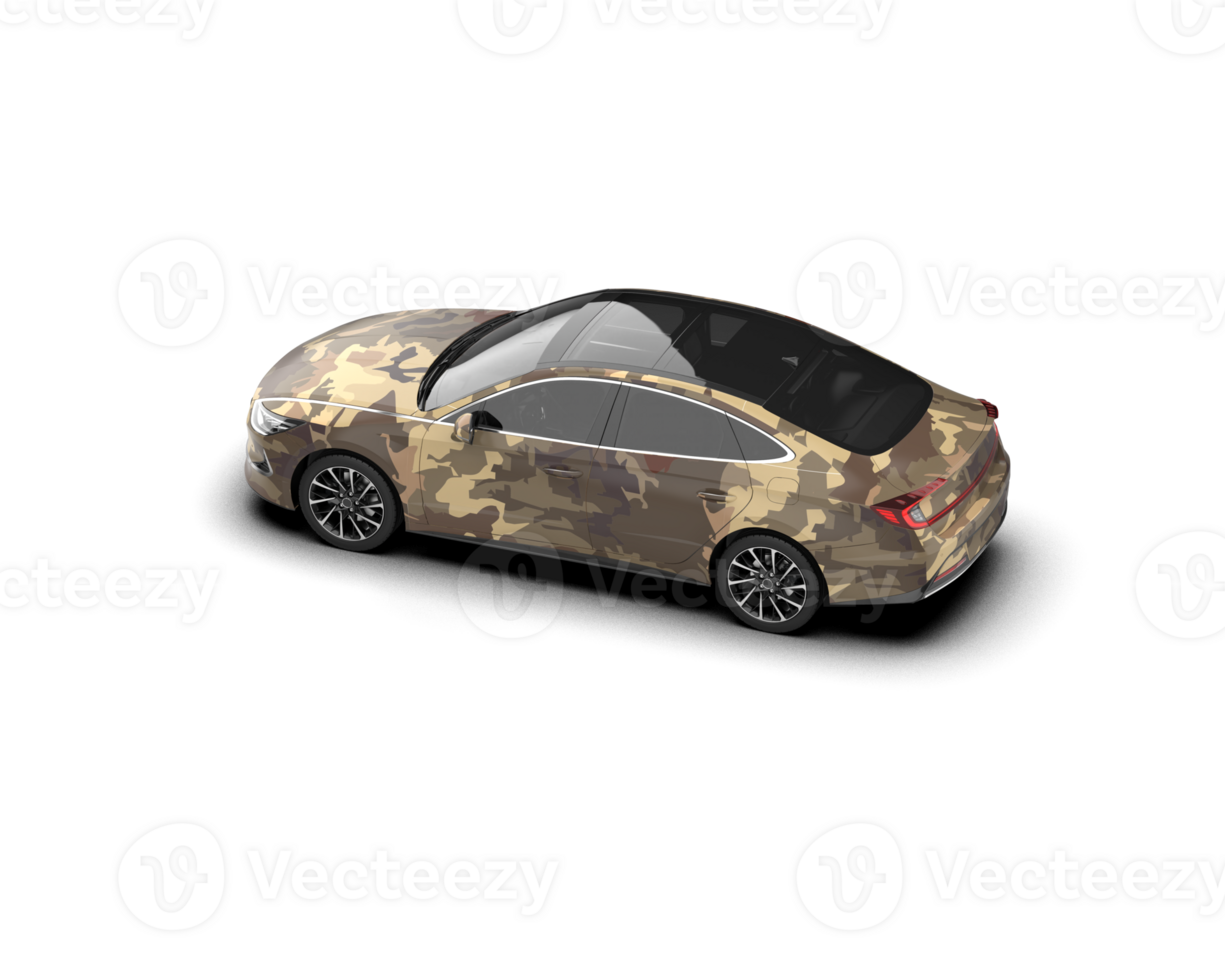 Modern car isolated on background. 3d rendering - illustration png