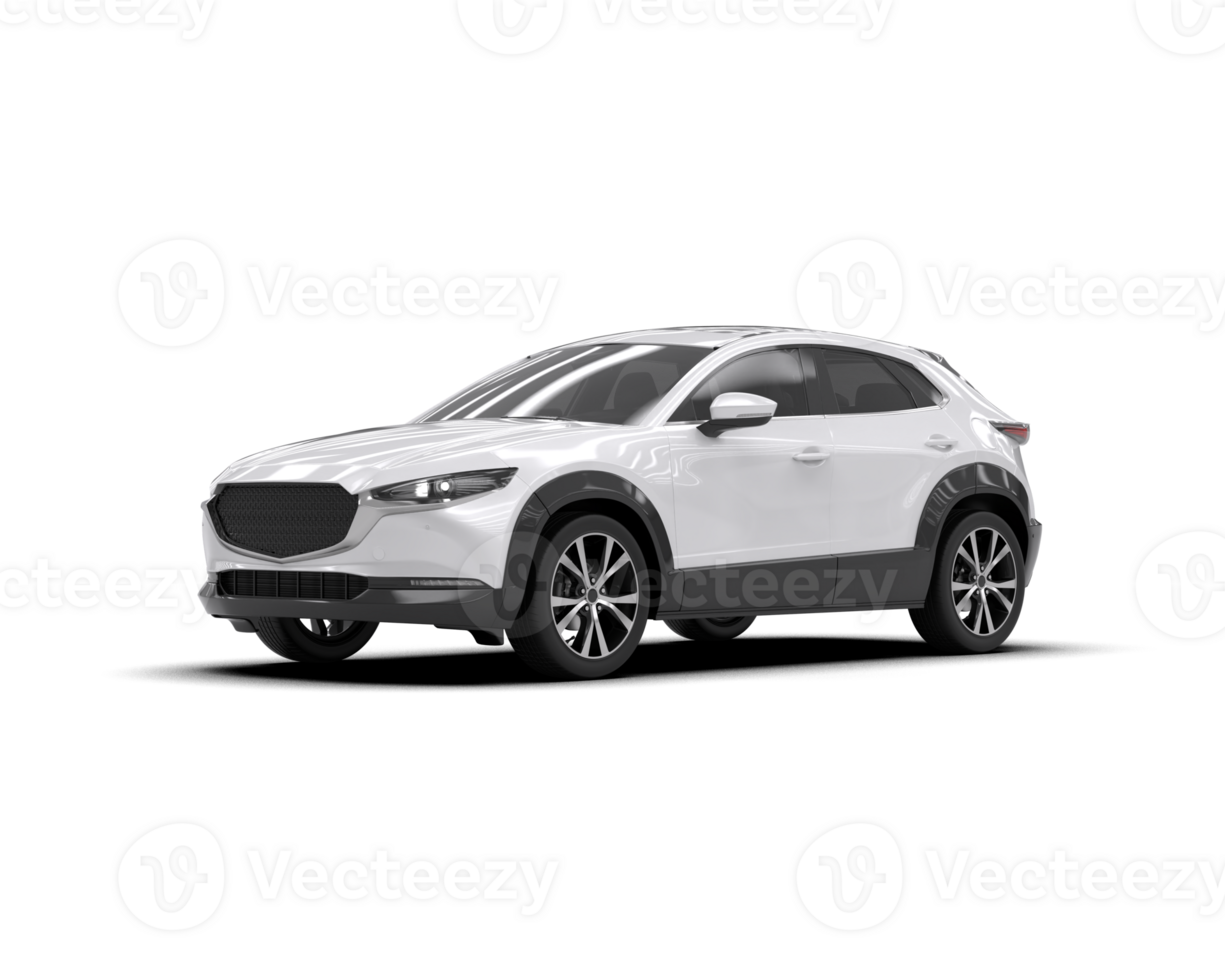 Modern car isolated on background. 3d rendering - illustration png