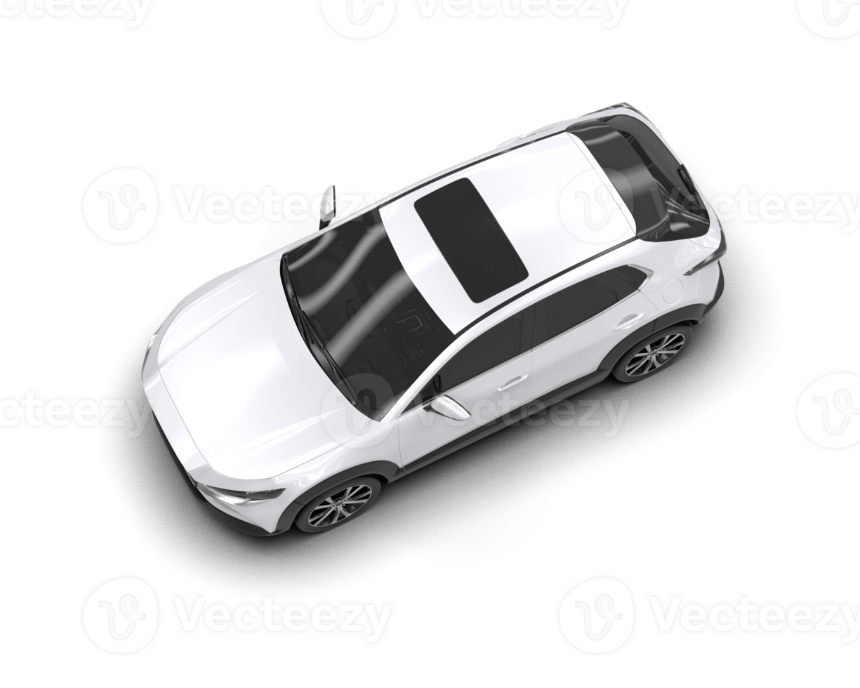 Modern car isolated on background. 3d rendering - illustration png
