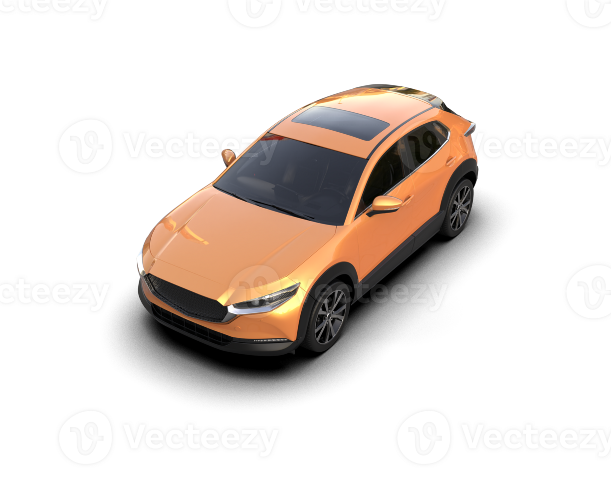 Modern car isolated on background. 3d rendering - illustration png