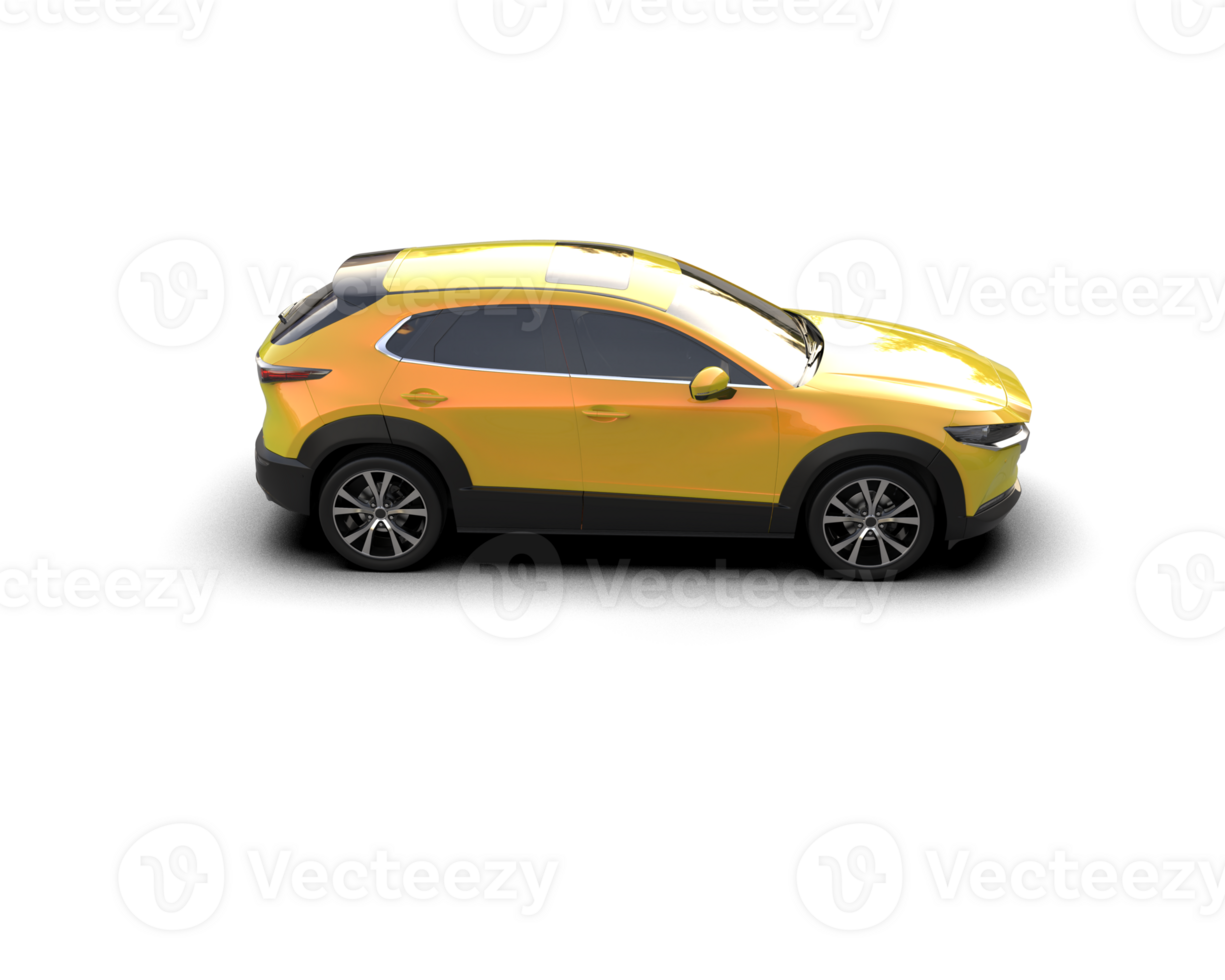 Modern car isolated on background. 3d rendering - illustration png