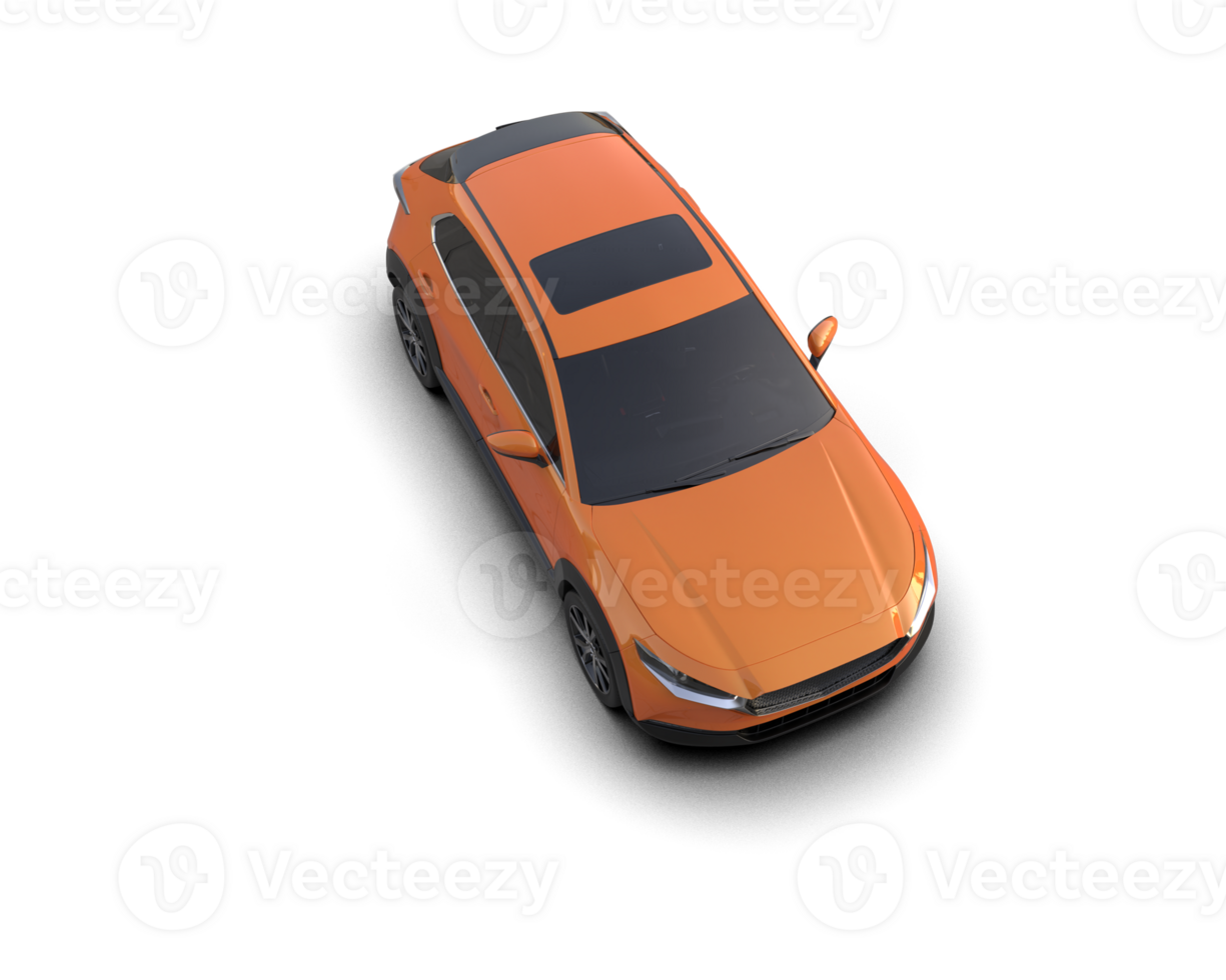 Modern car isolated on background. 3d rendering - illustration png