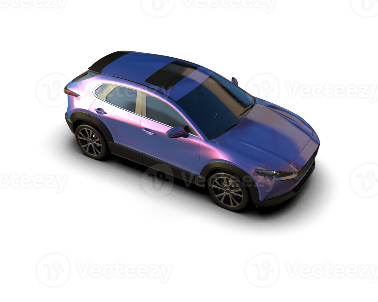 Modern car isolated on background. 3d rendering - illustration png
