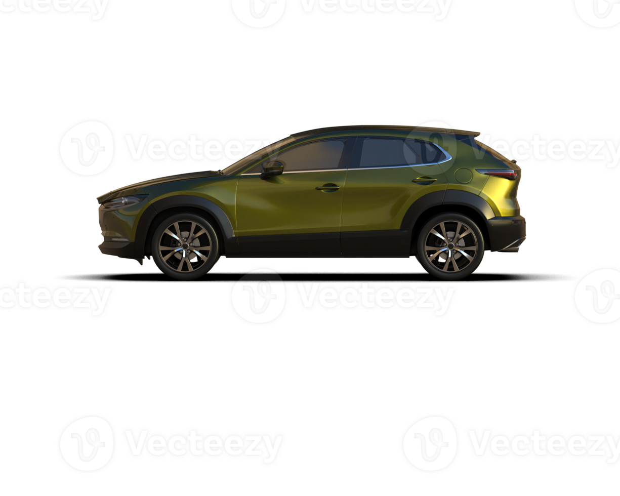 Modern car isolated on background. 3d rendering - illustration png