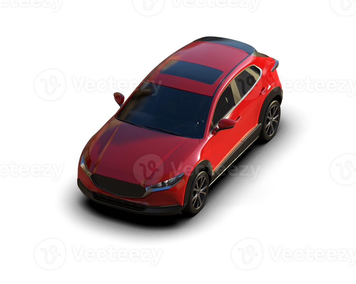 Modern car isolated on background. 3d rendering - illustration png