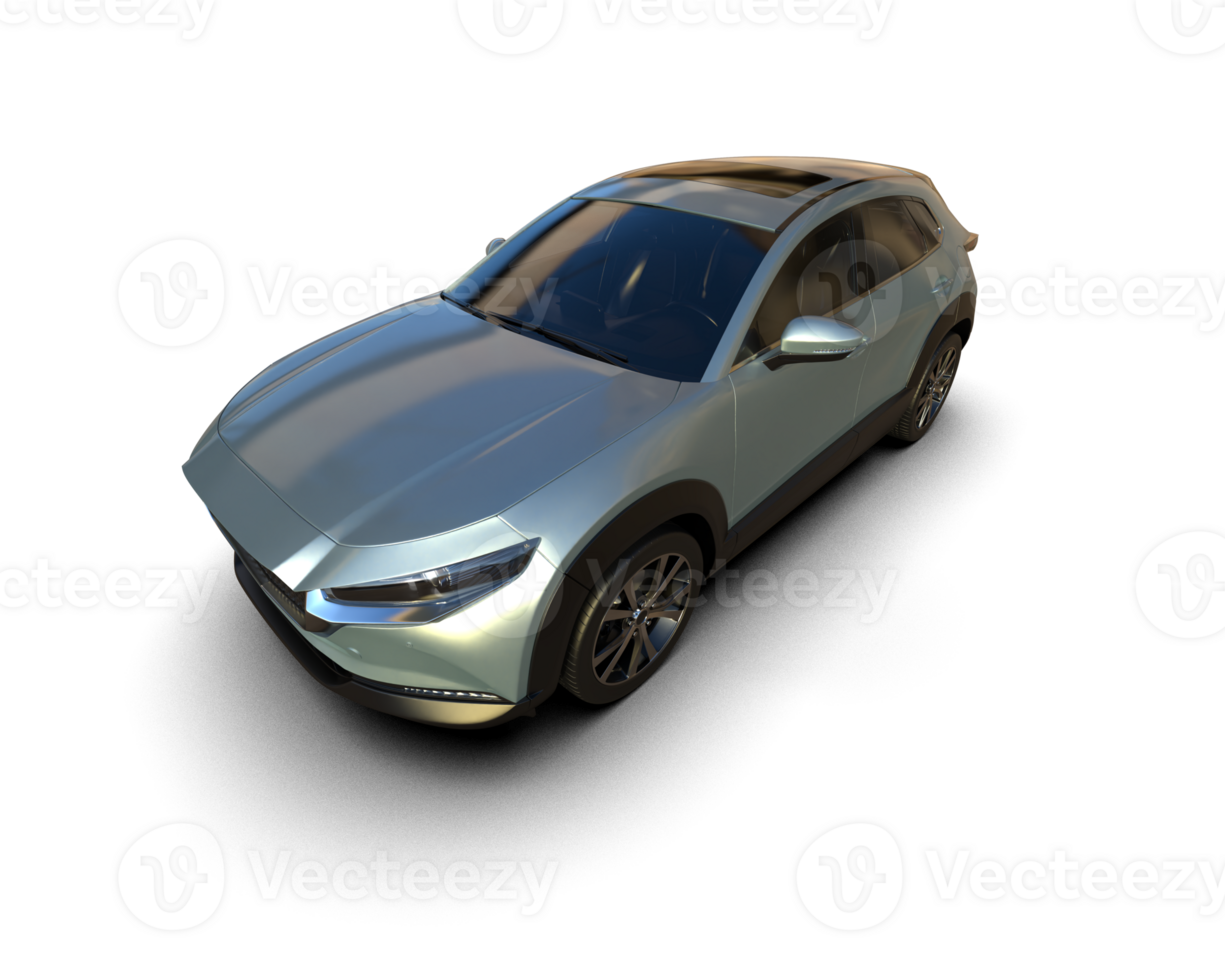 Modern car isolated on background. 3d rendering - illustration png