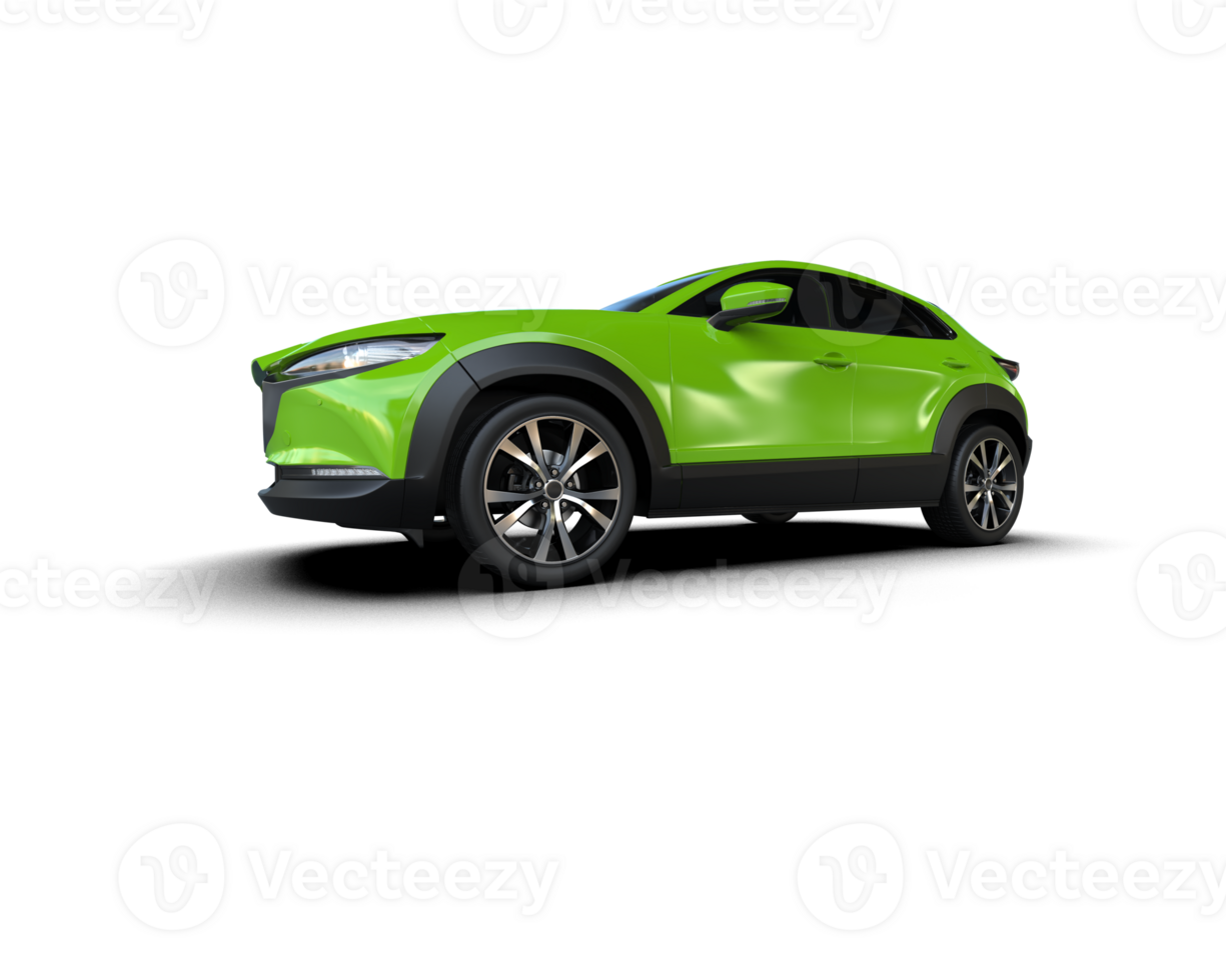 Modern car isolated on background. 3d rendering - illustration png