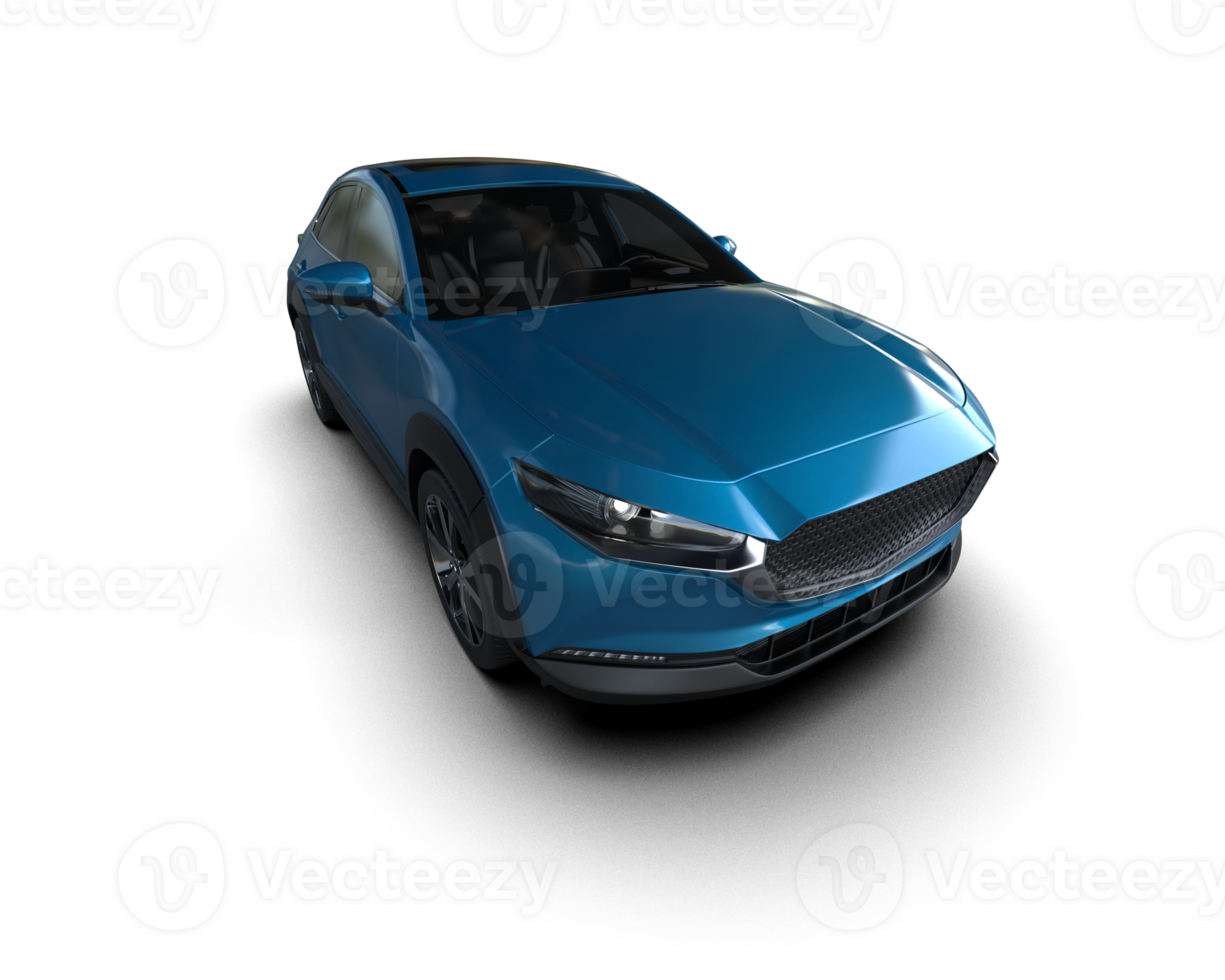 Modern car isolated on background. 3d rendering - illustration png