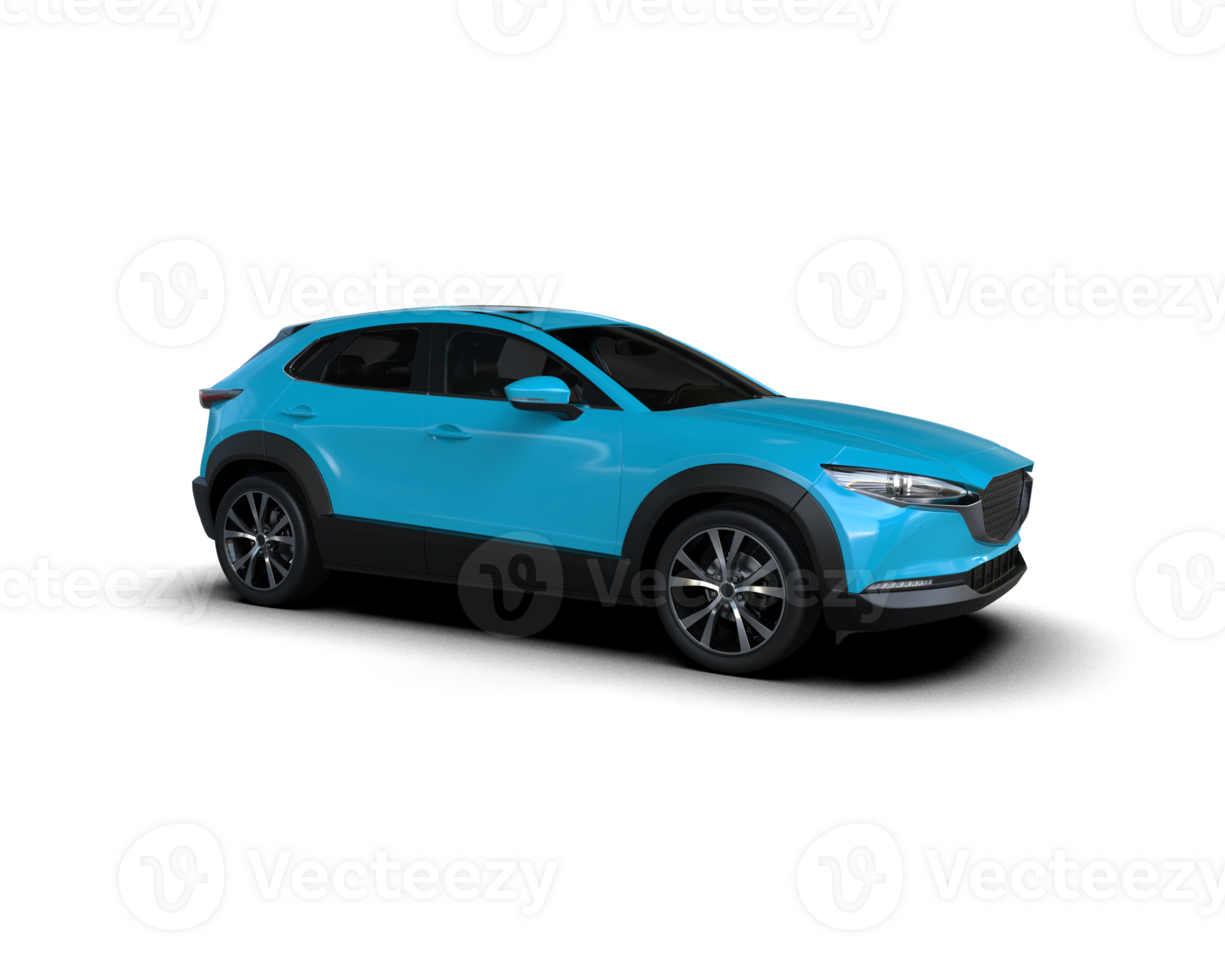 Modern car isolated on background. 3d rendering - illustration png