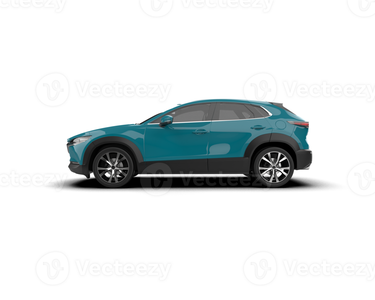 Modern car isolated on background. 3d rendering - illustration png