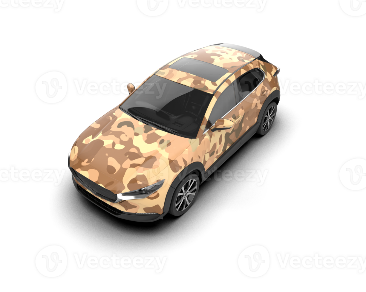 Modern car isolated on background. 3d rendering - illustration png