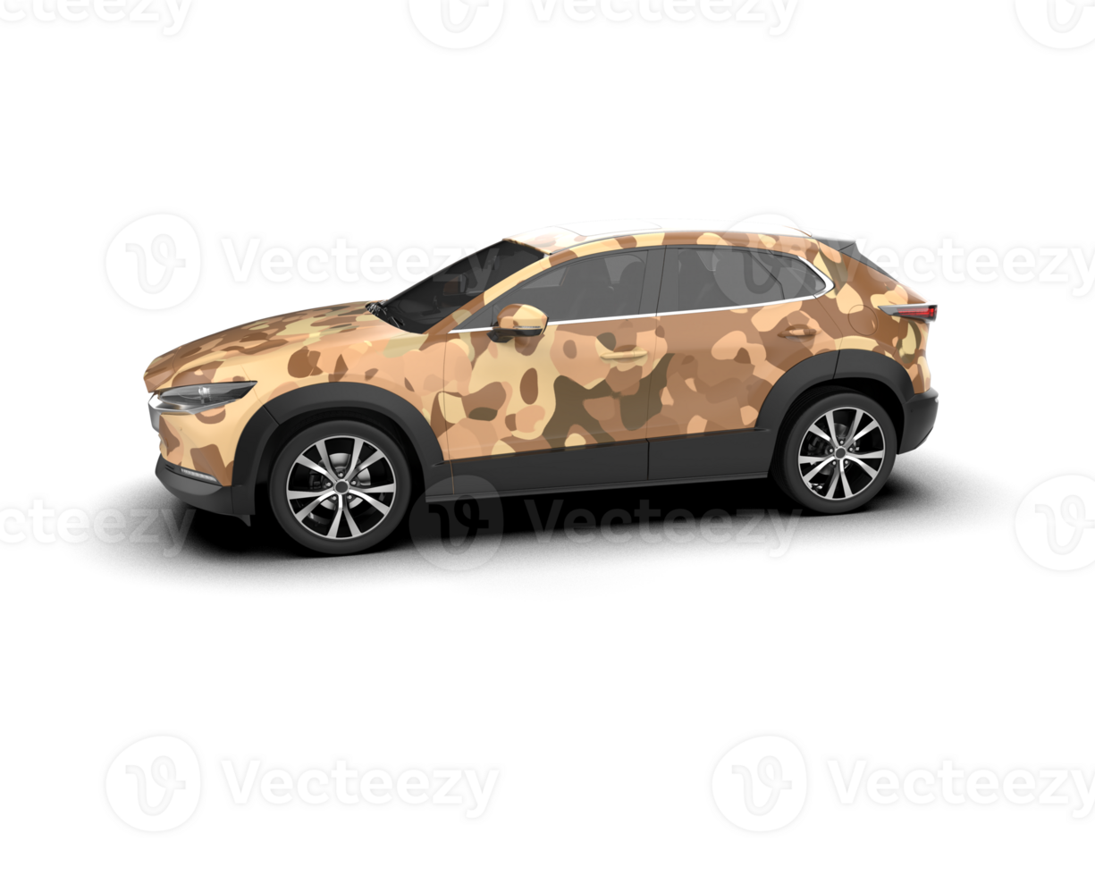 Modern car isolated on background. 3d rendering - illustration png