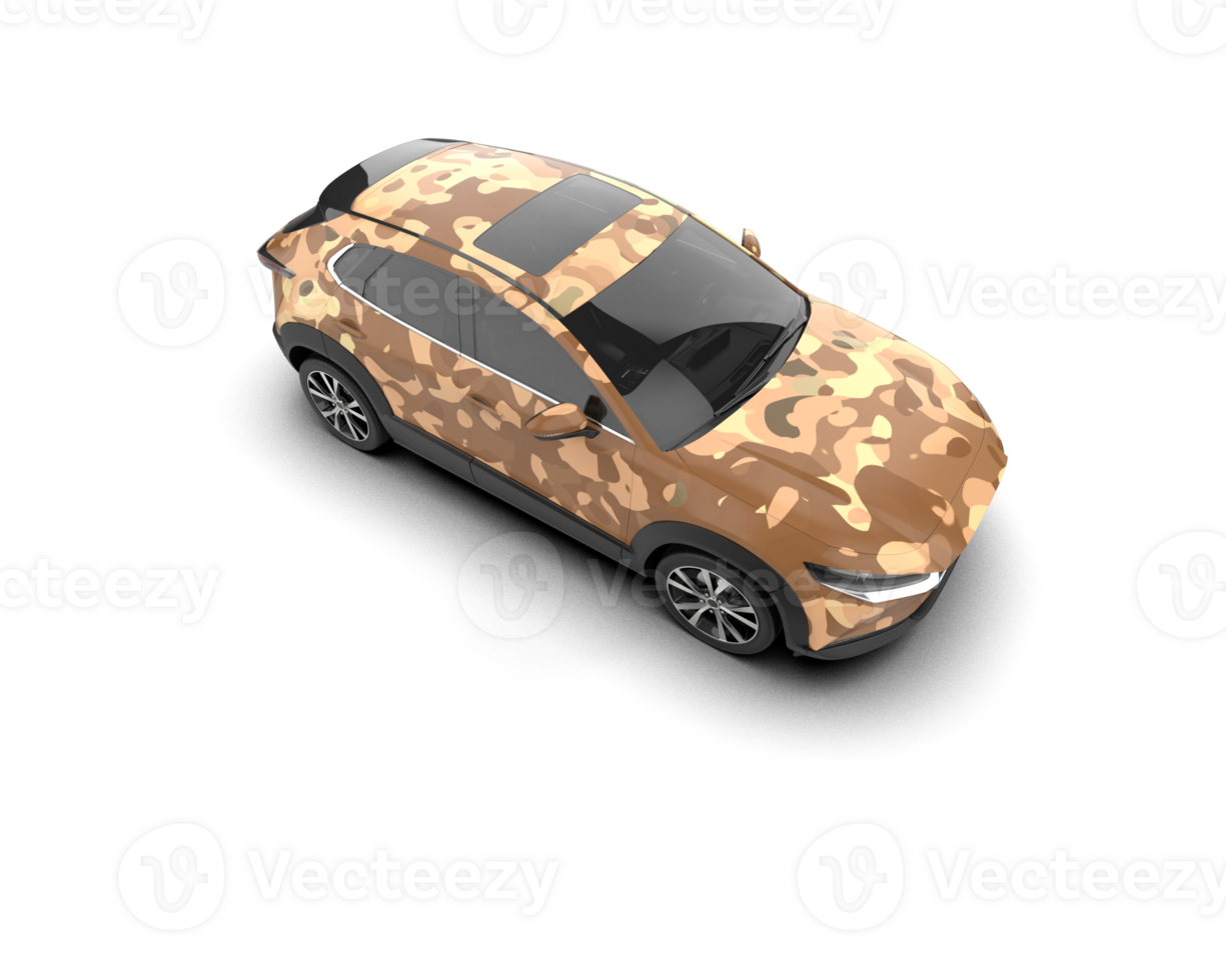 Modern car isolated on background. 3d rendering - illustration png