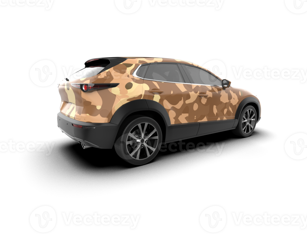 Modern car isolated on background. 3d rendering - illustration png