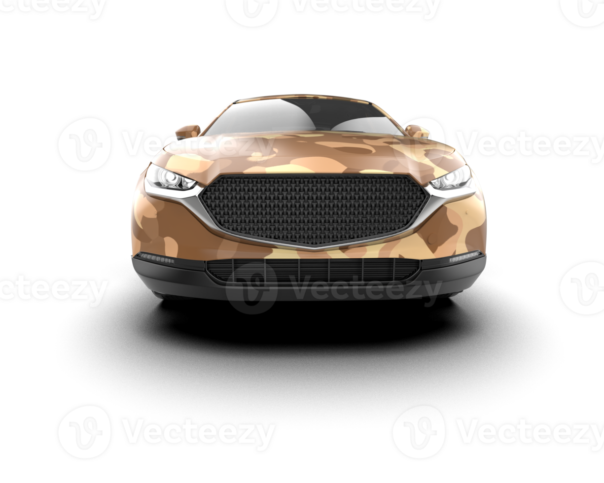 Modern car isolated on background. 3d rendering - illustration png