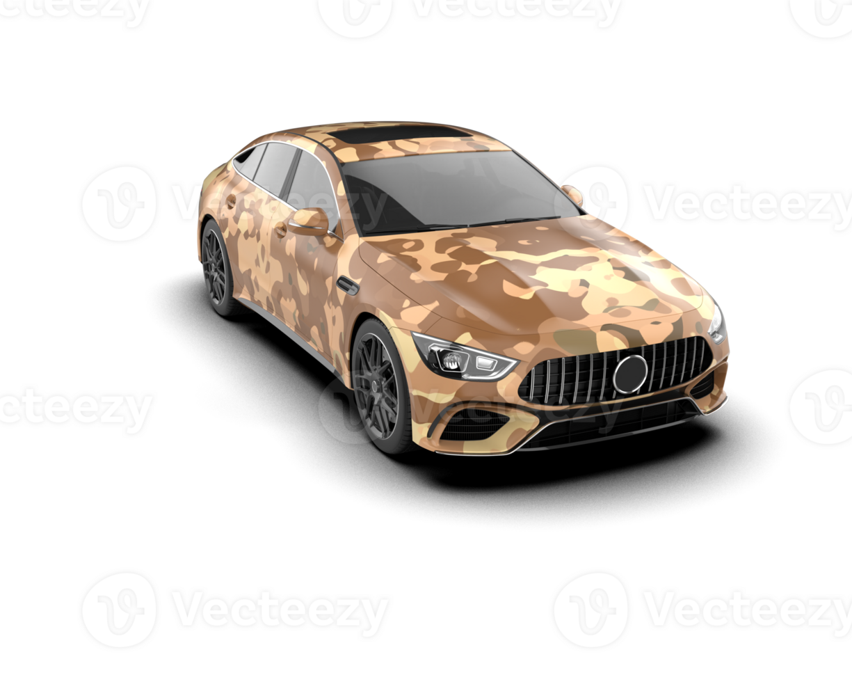 Modern car isolated on background. 3d rendering - illustration png