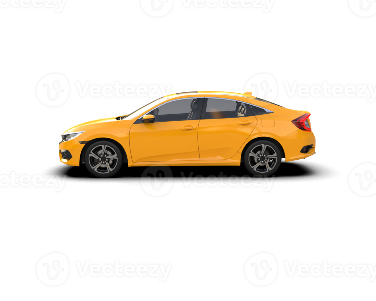 Modern car isolated on background. 3d rendering - illustration png