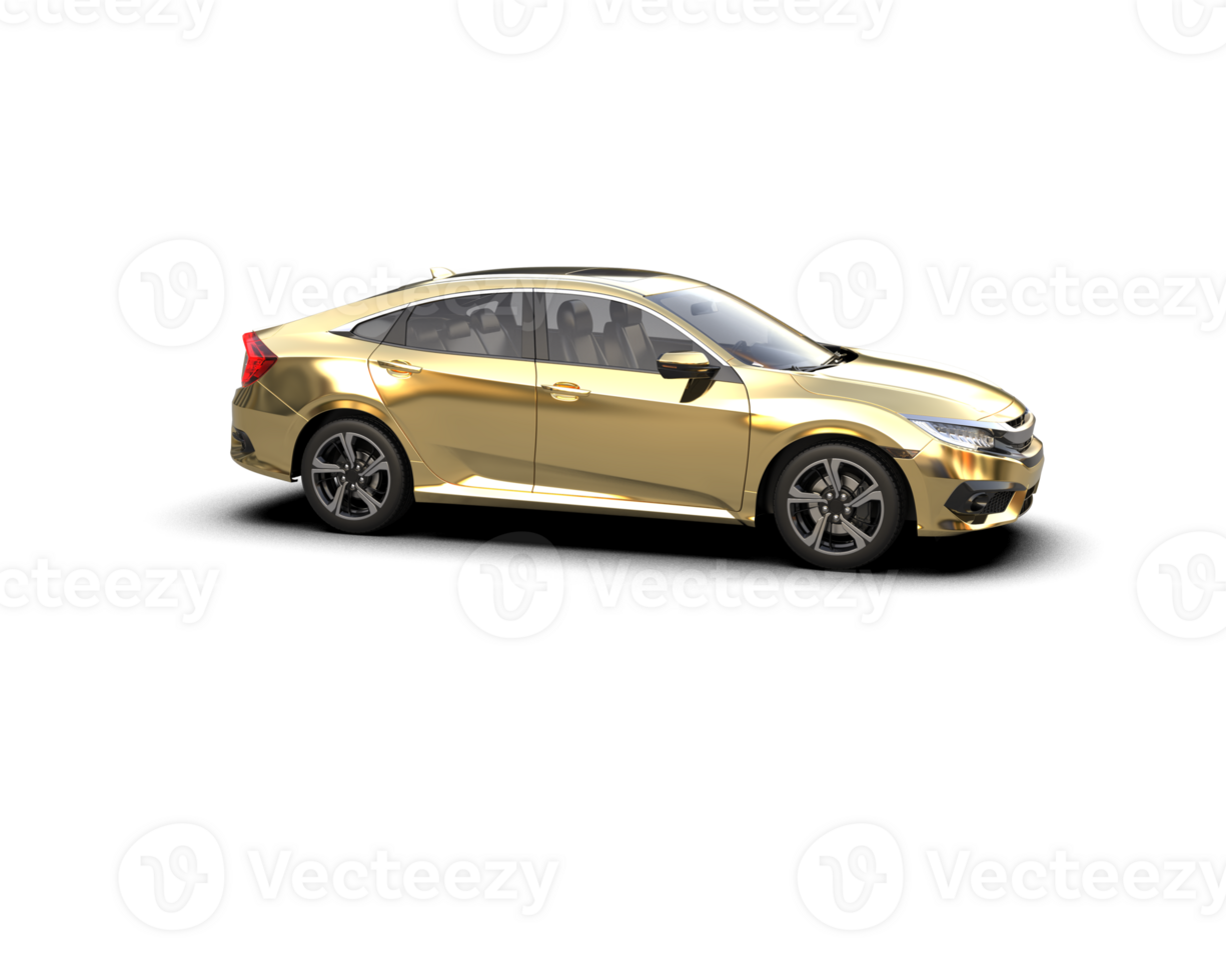 Modern car isolated on background. 3d rendering - illustration png