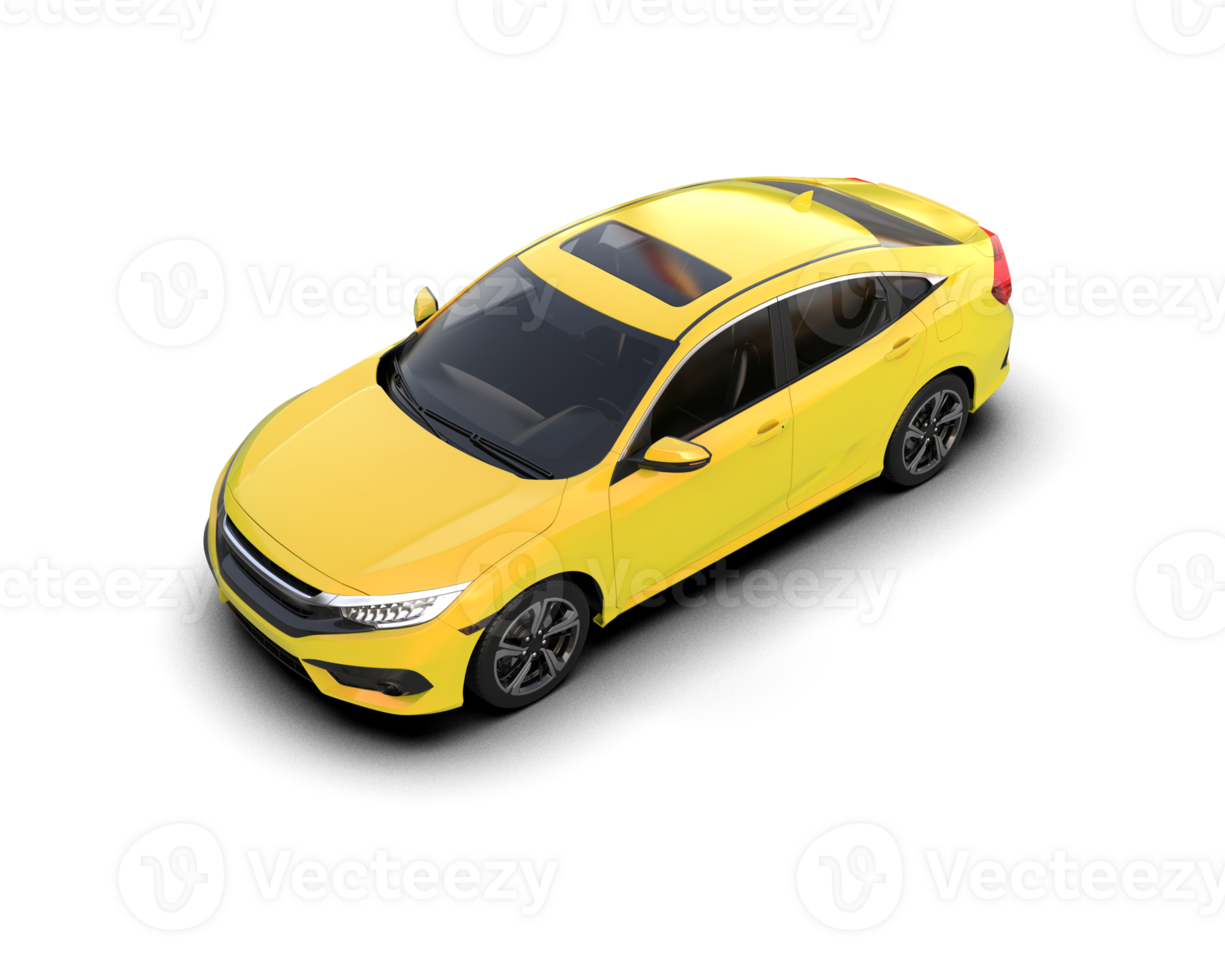 Modern car isolated on background. 3d rendering - illustration png