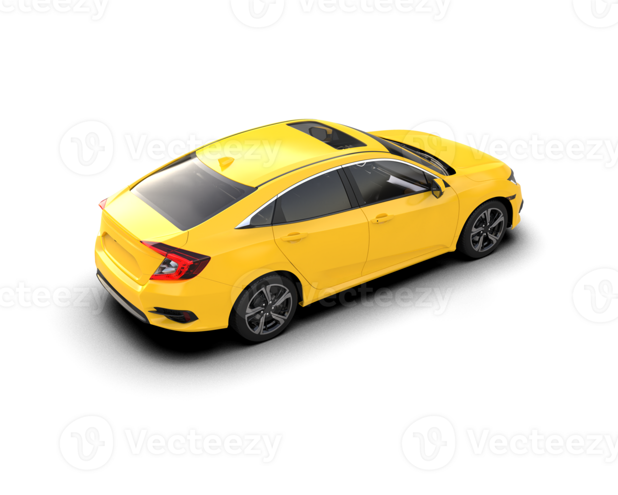 Modern car isolated on background. 3d rendering - illustration png