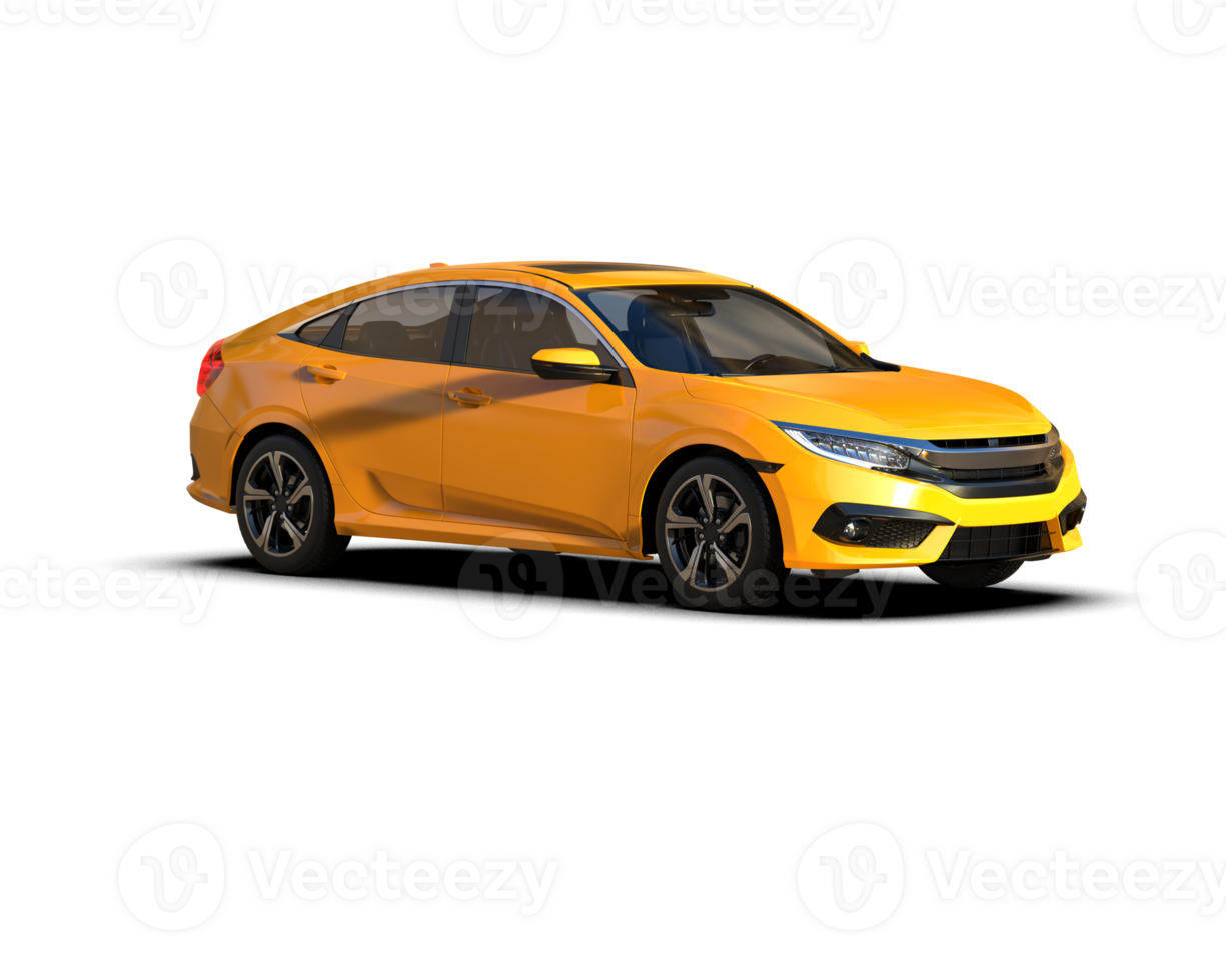 Modern car isolated on background. 3d rendering - illustration png