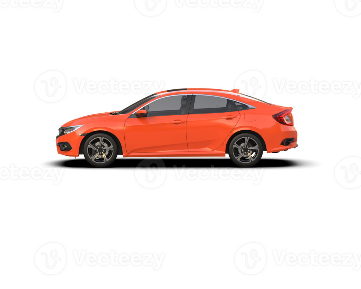 Modern car isolated on background. 3d rendering - illustration png