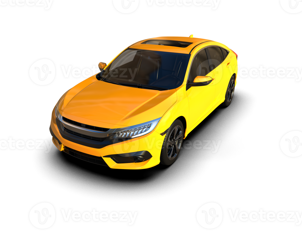 Modern car isolated on background. 3d rendering - illustration png