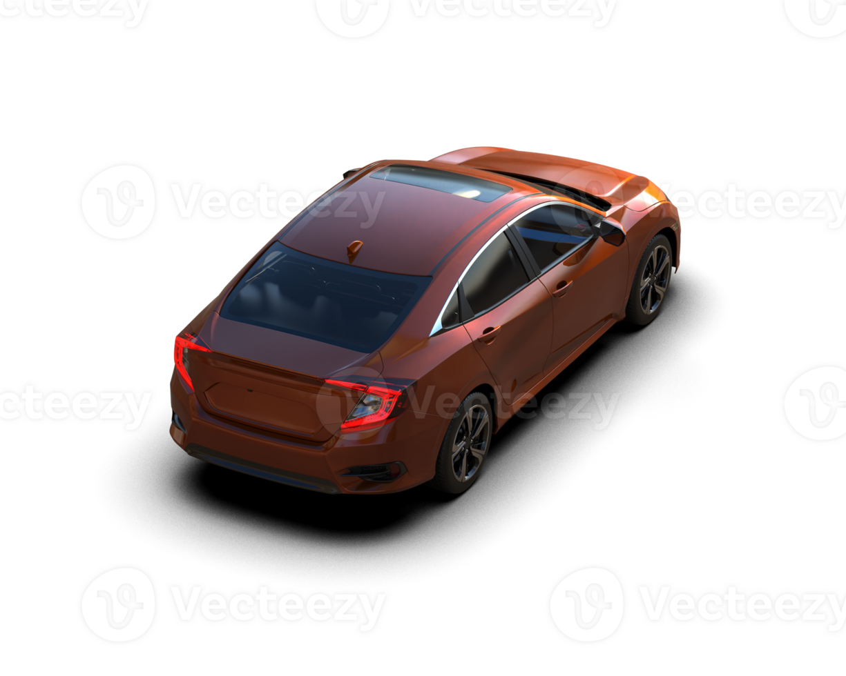Modern car isolated on background. 3d rendering - illustration png