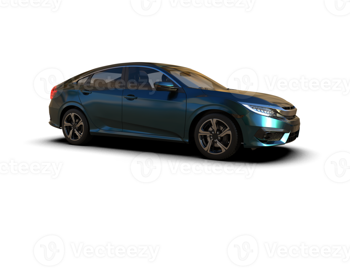 Modern car isolated on background. 3d rendering - illustration png