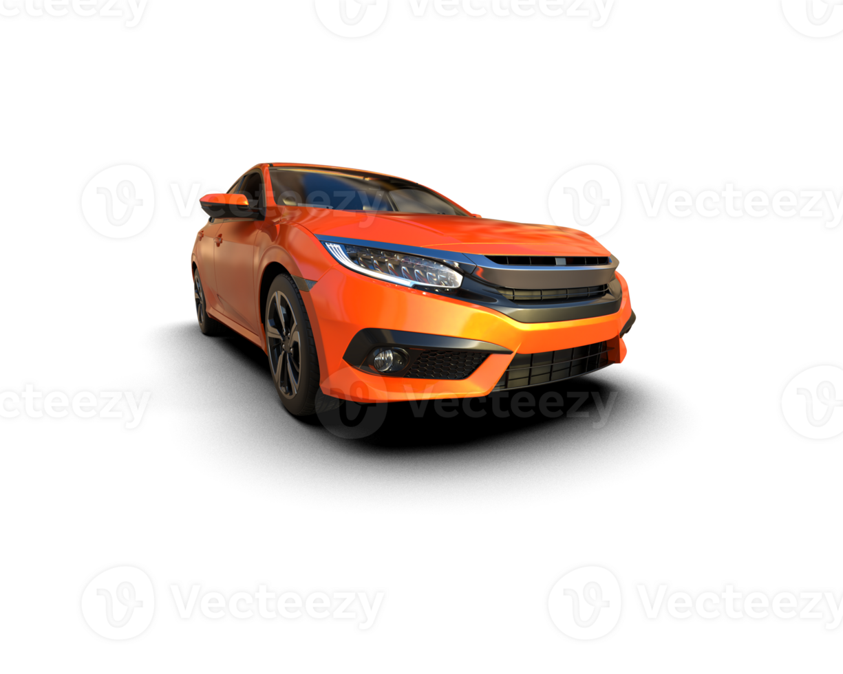 Modern car isolated on background. 3d rendering - illustration png