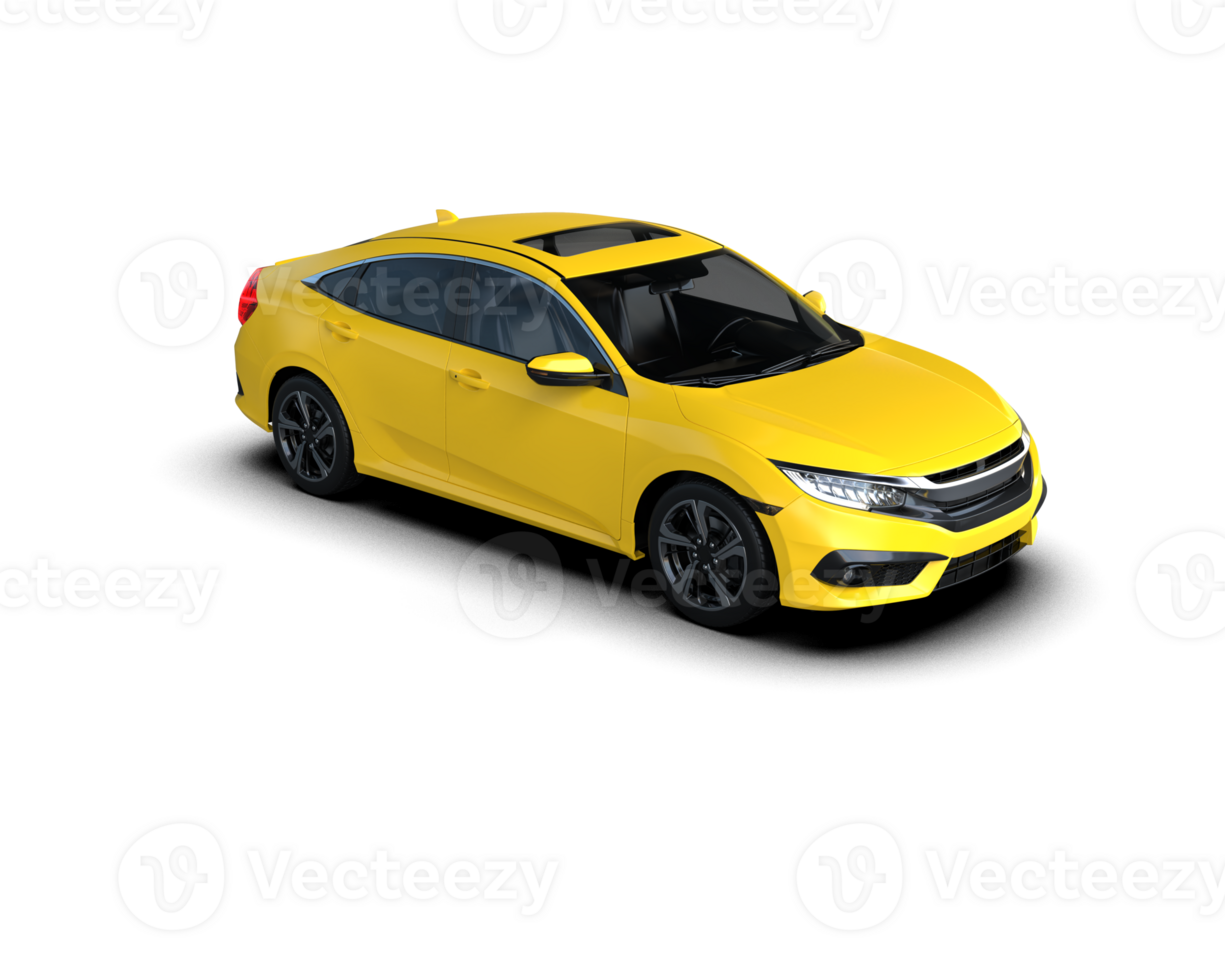 Modern car isolated on background. 3d rendering - illustration png