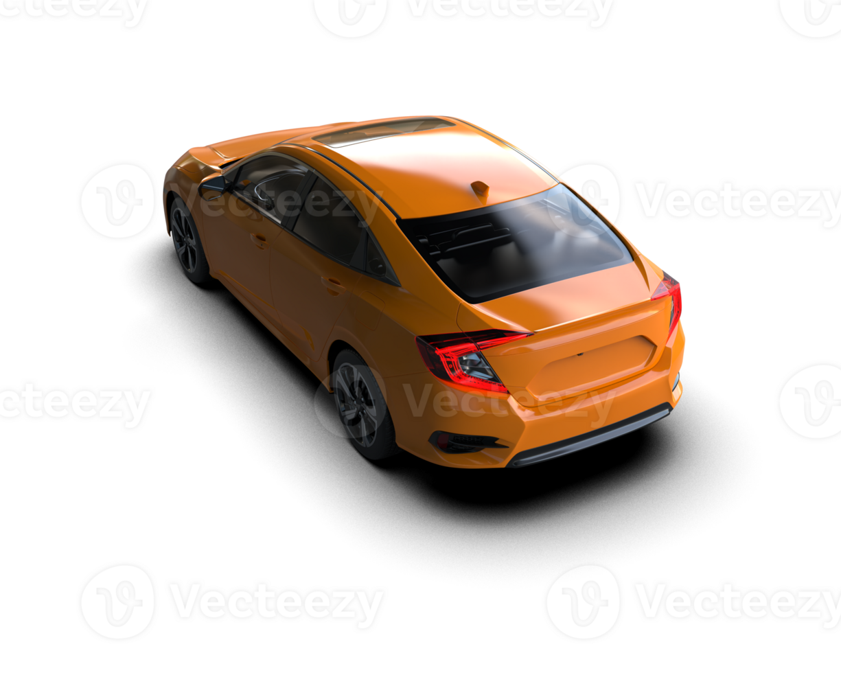 Modern car isolated on background. 3d rendering - illustration png