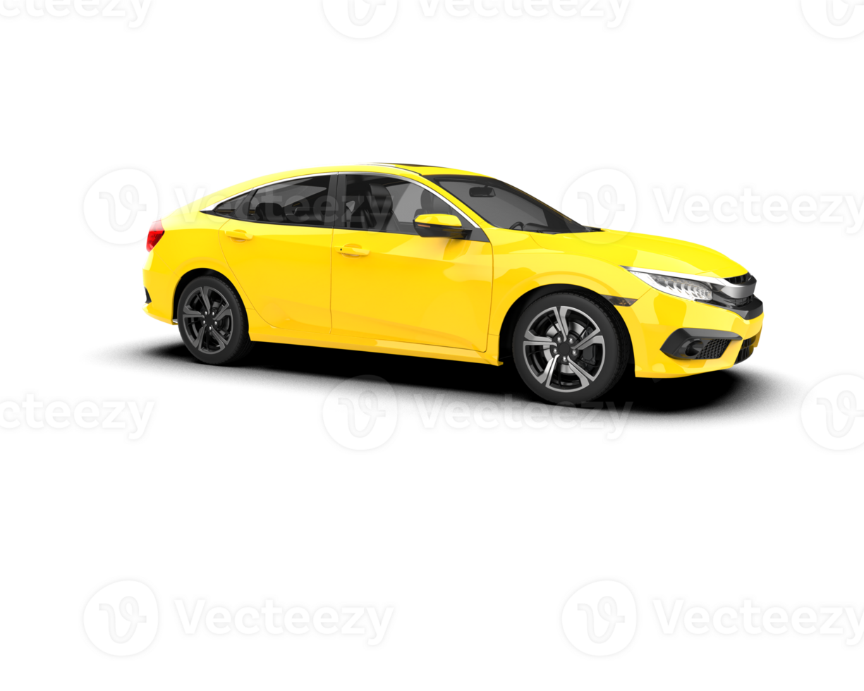 Modern car isolated on background. 3d rendering - illustration png