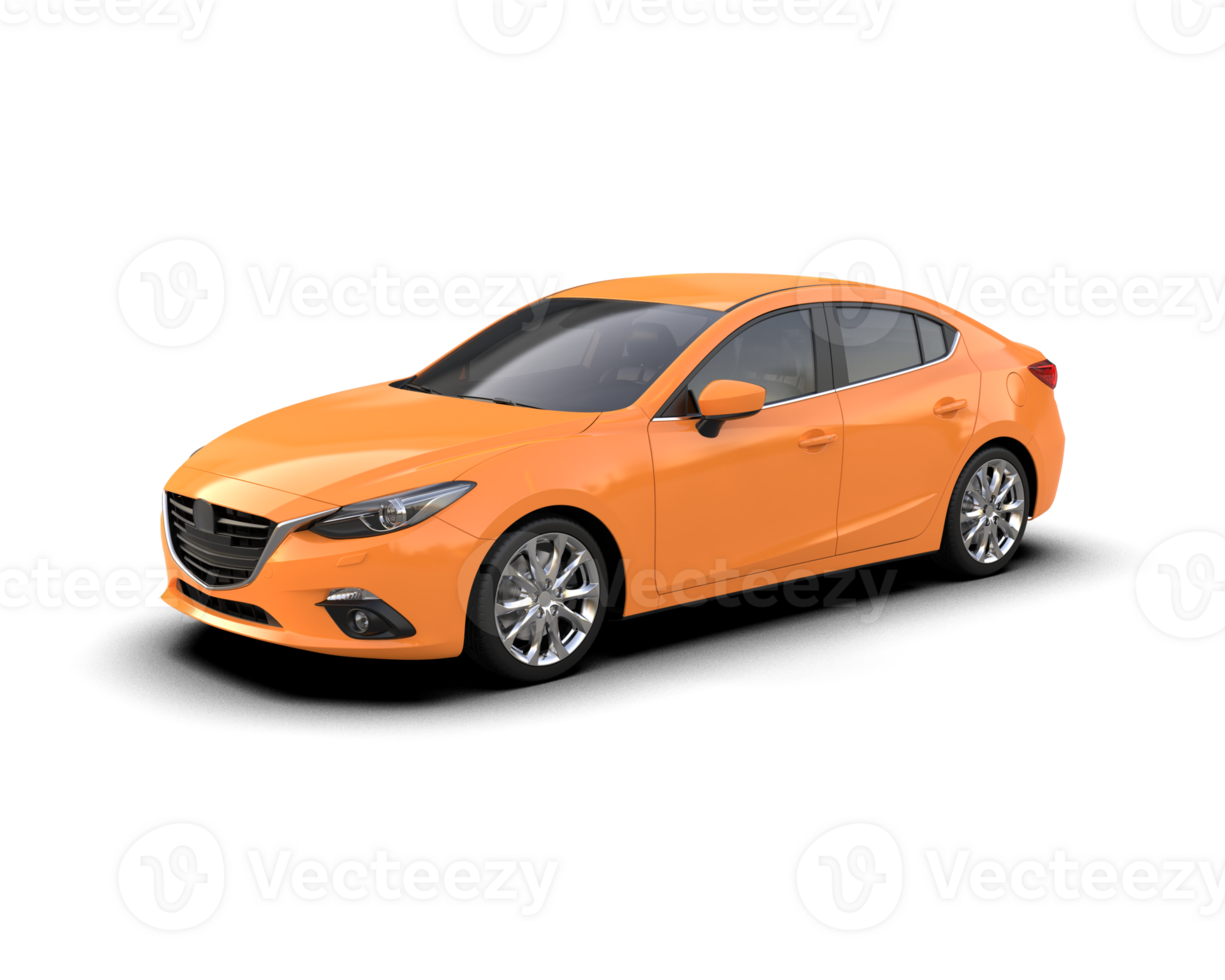 Modern car isolated on background. 3d rendering - illustration png