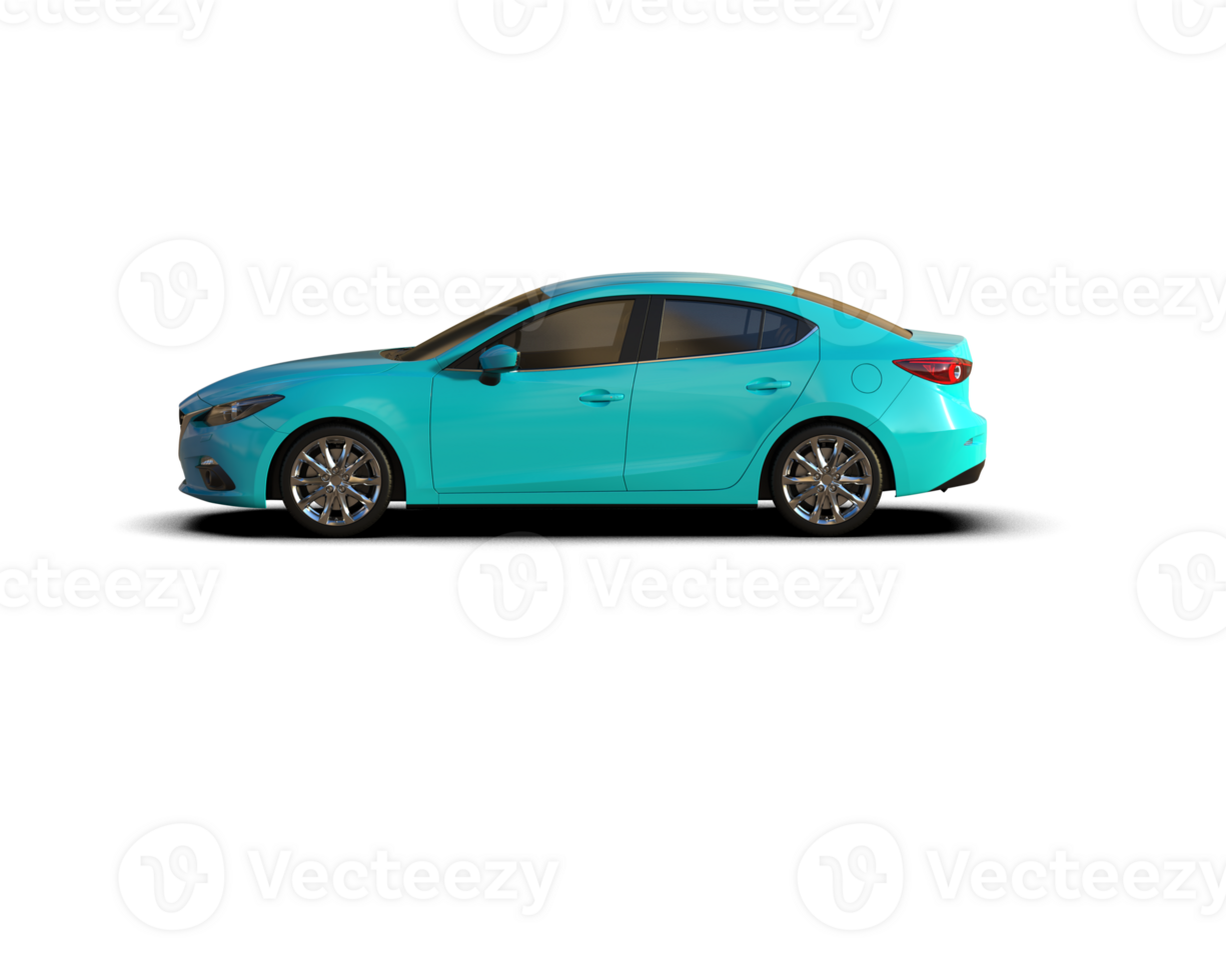 Modern car isolated on background. 3d rendering - illustration png
