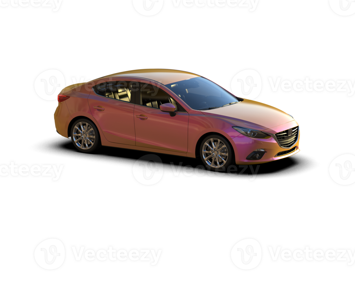 Modern car isolated on background. 3d rendering - illustration png