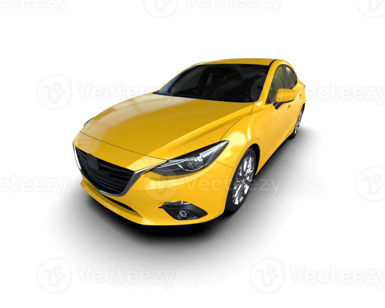 Modern car isolated on background. 3d rendering - illustration png
