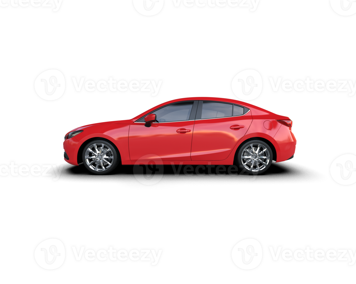 Modern car isolated on background. 3d rendering - illustration png