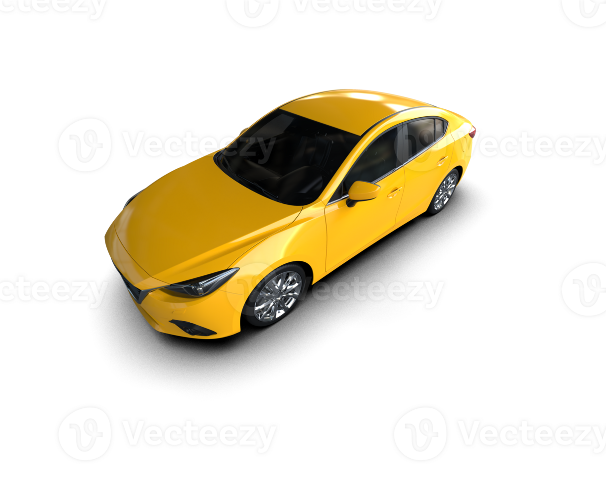 Modern car isolated on background. 3d rendering - illustration png