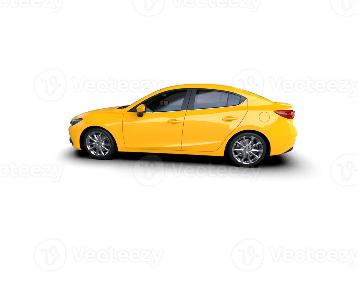 Modern car isolated on background. 3d rendering - illustration png