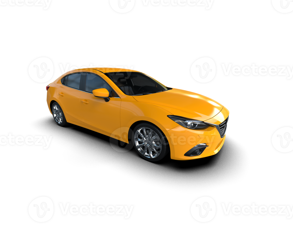 Modern car isolated on background. 3d rendering - illustration png