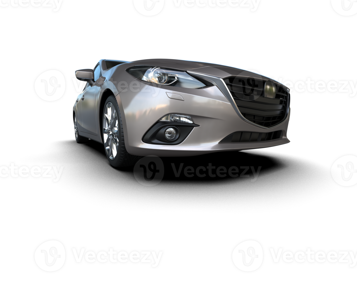 Modern car isolated on background. 3d rendering - illustration png