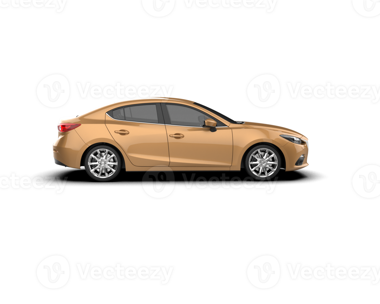 Modern car isolated on background. 3d rendering - illustration png