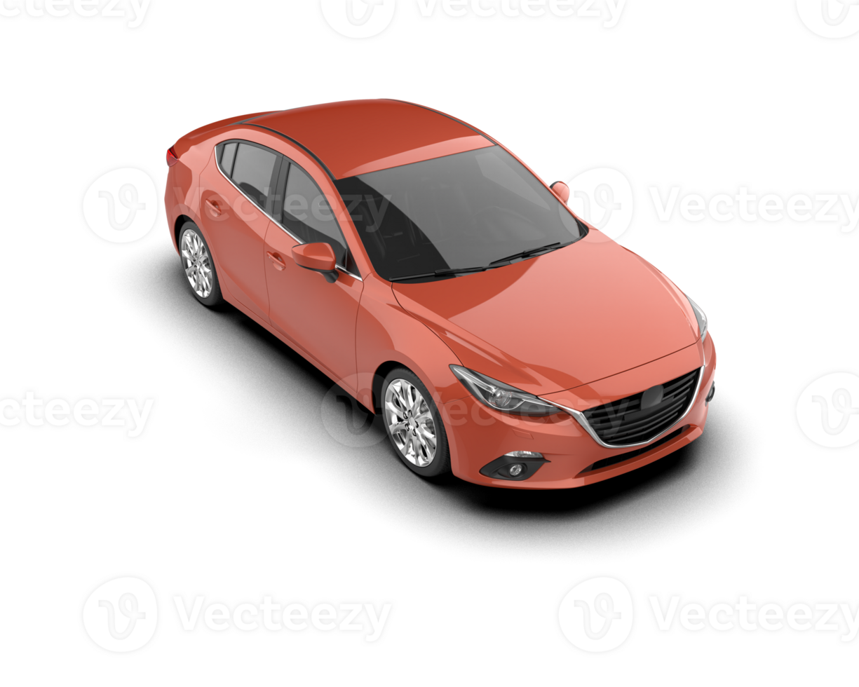 Modern car isolated on background. 3d rendering - illustration png