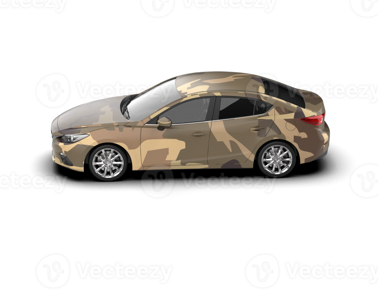 Modern car isolated on background. 3d rendering - illustration png