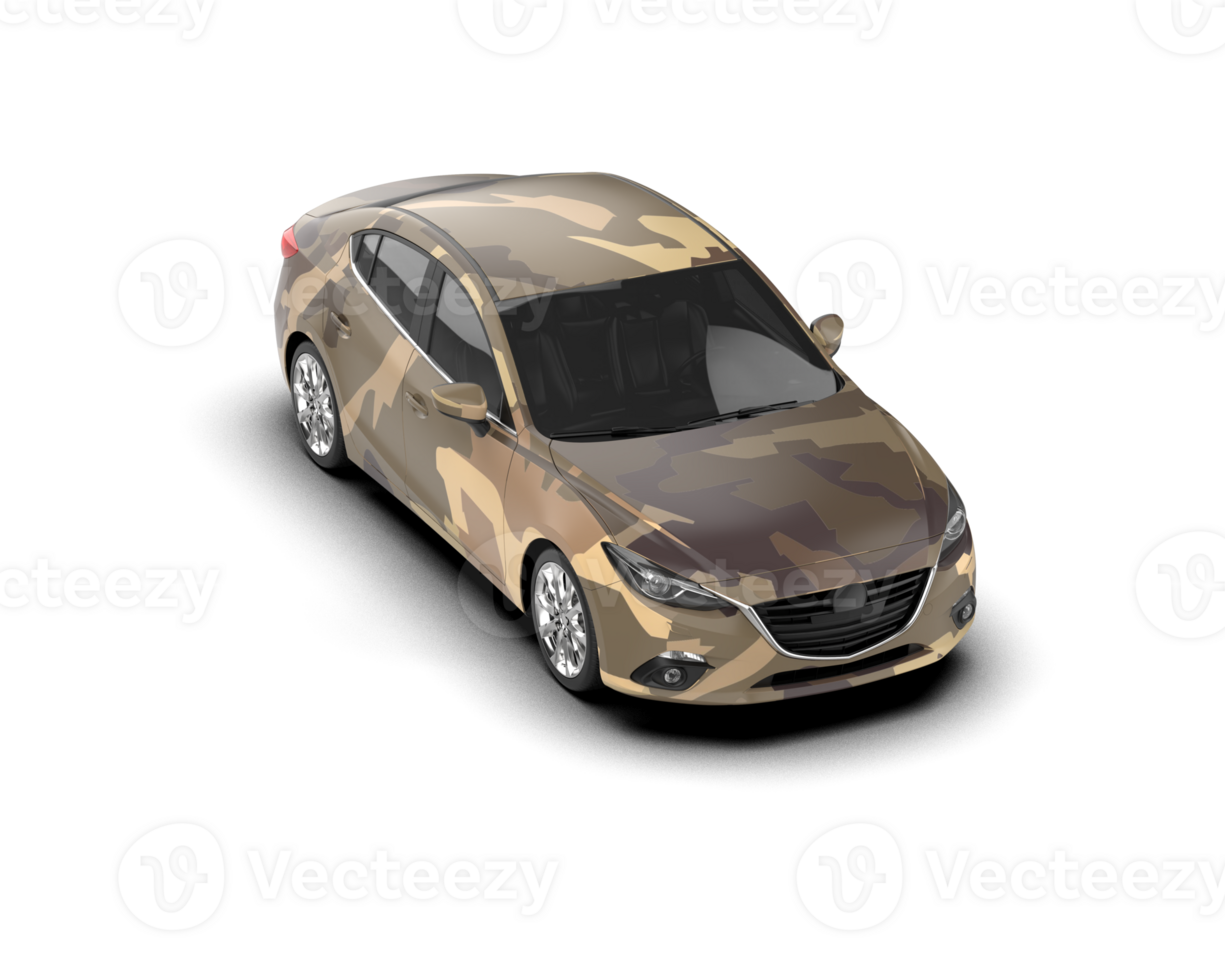 Modern car isolated on background. 3d rendering - illustration png