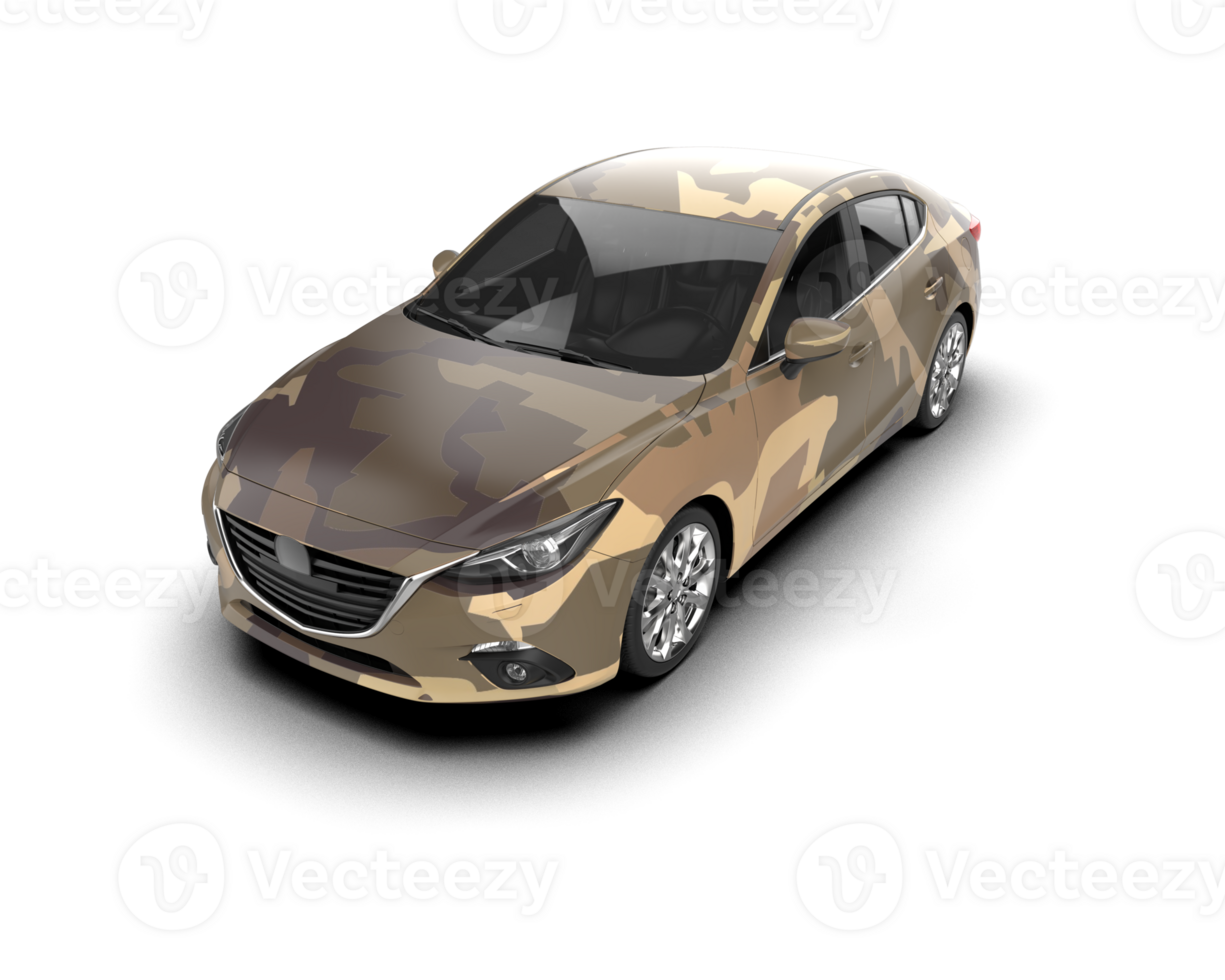 Modern car isolated on background. 3d rendering - illustration png