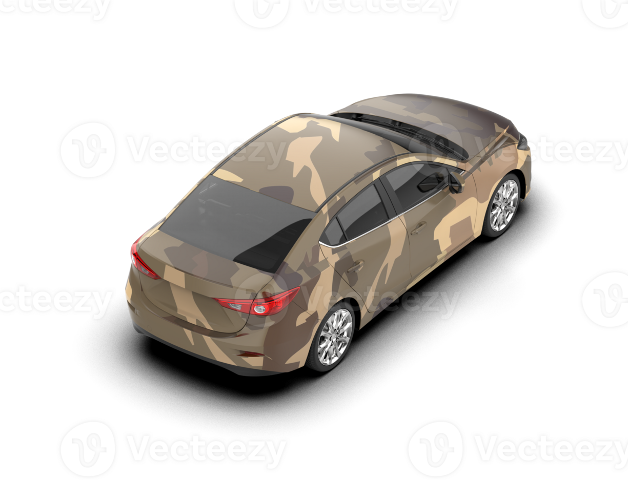 Modern car isolated on background. 3d rendering - illustration png